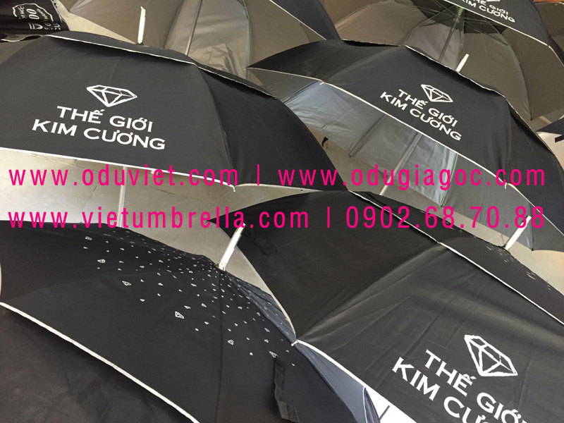 xưởng sản xuất ô dù cầm tay in logo quảng cáo